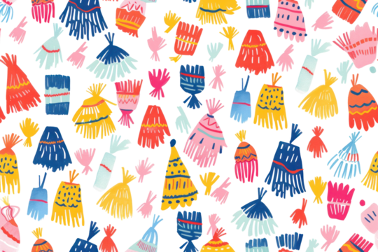 Pastel Birthday Party Seamless Pattern