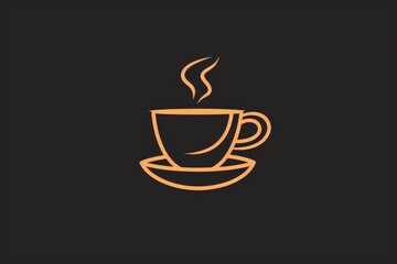 This logo design features a beautifully illustrated cup of coffee, incorporating a captivating symbol that evokes feelings of warmth, creativity, and modern graphic design