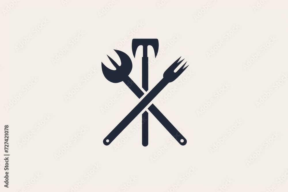 Fototapete A minimalist yet striking logo featuring clean typography and intricate graphic elements, perfectly symbolizing the balance between simplicity and complexity in design