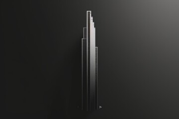 A towering skyscraper looms against a dark void, a symbol of power, ambition, and modernity