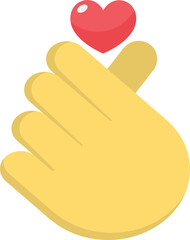 hand with heart,mini heart