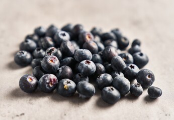  Delicious group of blueberries marble surface