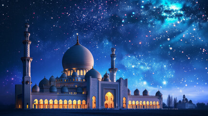 Mosque, concept of Muslim holy month Ramadan Kareem