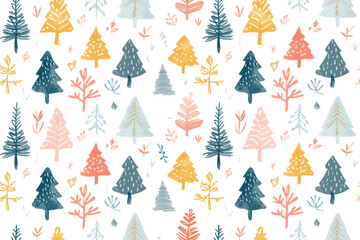 Obraz premium Winter Seamless Pastel Pattern