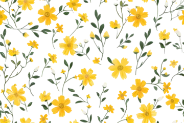 Foto op Plexiglas Pastel Flowers Seamless Pattern for Design © Аrtranq