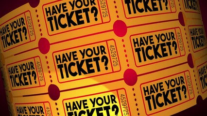 Have Your Ticket Pass Big Event Admission Order Book Buy Now 3d Animation