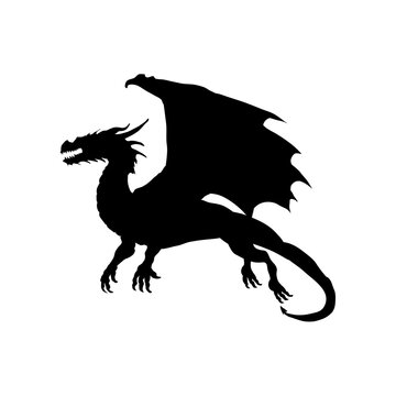 recommend clip art: black dragon silhouette