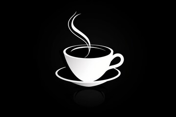 Obraz premium An elegant porcelain coffee cup with a matching saucer, emanating steam as it awaits to be filled with a warm and comforting beverage on a cozy morning