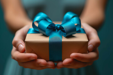 Blue Ribbons and White Gift Magic