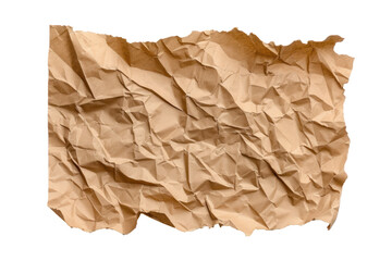 Brown crumpled cardboard piece of cardboard, cut out - stock png.