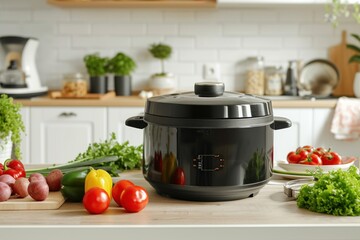 Black Crock Pot on Counter