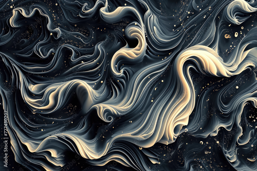Poster generate a pattern of swirling vortexes, capturing the sense of movement and energy