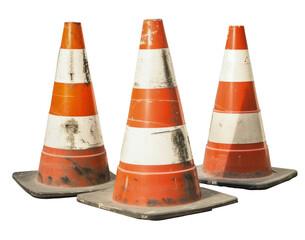 Traffic cone, cut out - stock png.