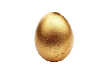 Golden egg, cut out - stock png.