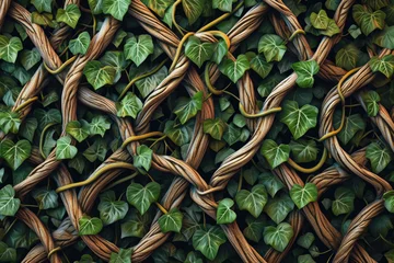 Foto op Plexiglas Generate a pattern of intertwining vines, capturing the sense of growth and vitality © Formoney