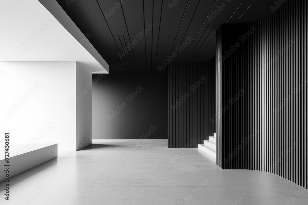 Poster design a modern and minimalist backdrop with clean lines and a monochromatic color scheme