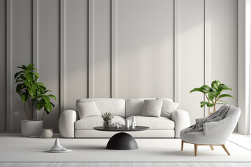 Design a modern and minimalist backdrop with clean lines and a monochromatic color scheme