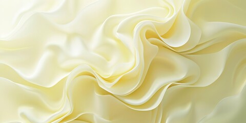 Obraz premium Soft yellow silk textures swirl in an abstract tornado pattern on a gentle pastel background