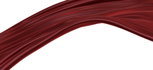 Smooth and shiny red cloth 3D