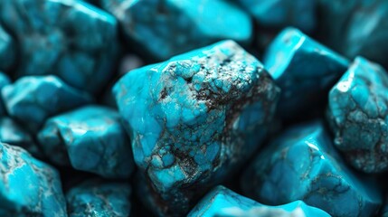 Gemstone Turquoise Closeup, Wallpaper, background. 