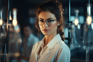 Female Scientist in a Lab Coat