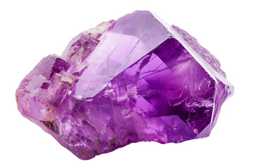 Flourite Purple Gemstone on Transparent Background