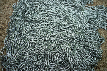 Metal chain for construction. Stainless steel chain.