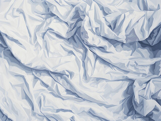 Crumpled Paper Texture in Cool Blue Tones with Light and Shadow - 3D Depth Illusion Concept for Backgrounds and Creative Design Projects