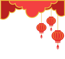 Chinese New Year Corner Border Background
