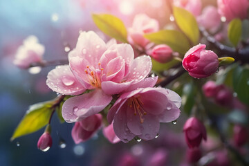 "Spring Rain: Blooms and Blur"?