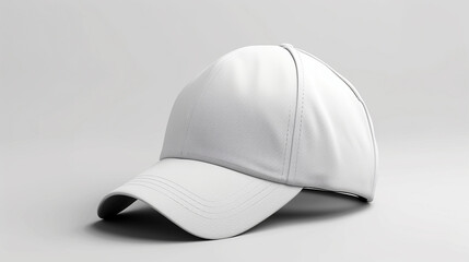 White Cap Over Grey Surface. Mock up.