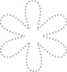 Star shape dots outline. Geometric element