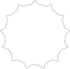 Star shape dots outline. Geometric element
