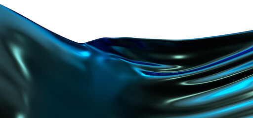 blue Wave of Tranquility: Abstract 3D Blue Wave Illustration for Serene Designs
