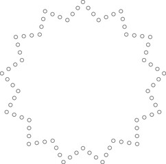 Star shape dots outline. Geometric element