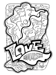 Ocean animals coloring book page. Colouring pages set for adults and kids. Funny cute sea creatures, fish. Under water life. Vacation holiday theme. Hand drawn illustration, cartoon style line drawing