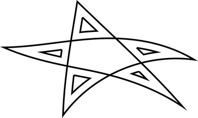 Stars stroke icons set. Simple linear pictogram