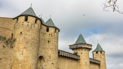 Fototapeta premium Castle of Carcassonne in France
