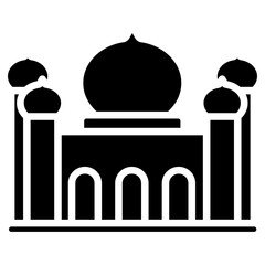 mosque glyph icon