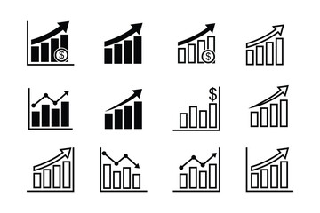 business corporate office stock chart graph icon