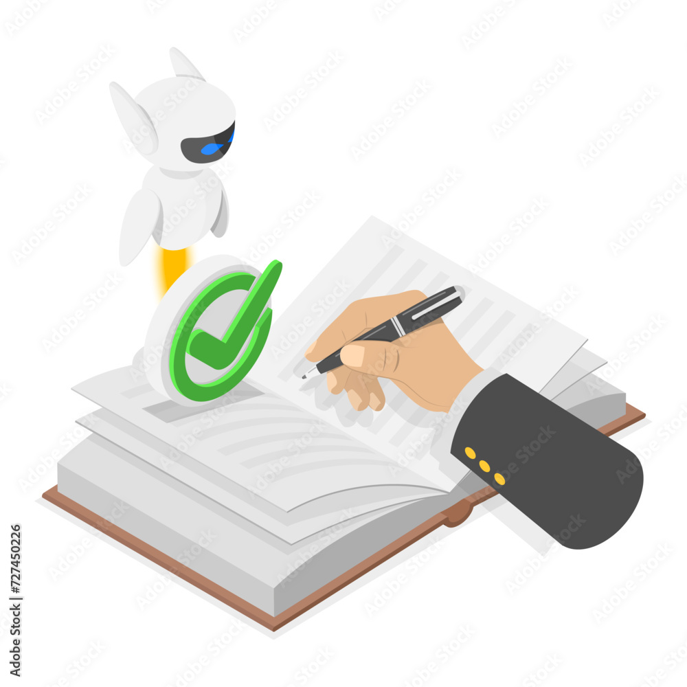 Aufkleber 3d isometric flat vector illustration of gpt chat, virtual dialog with ai assistant. item 2
