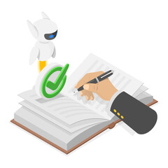 3D Isometric Flat Vector Illustration of GPT Chat, Virtual Dialog with ai Assistant. Item 2
