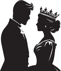 Royal Prince and Princess Vector Illustration © PapaGray