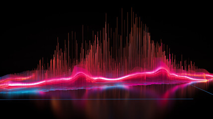 Neon Light Data Visualization Waves