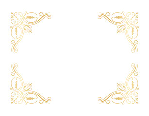 金色の装飾フレーム枠