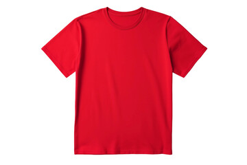 red t shirt on white