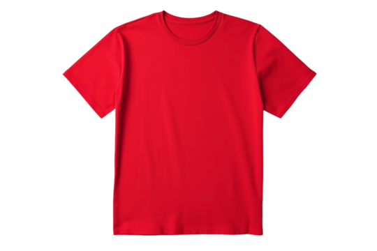 red t shirt on white