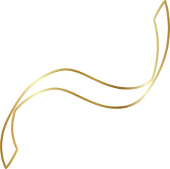 Golden ribbon line shiny gradient, party, holiday, event