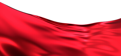 Abstract red cloth swaying in the wind