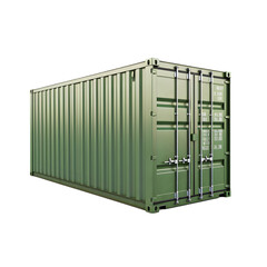 Shipping container on transparent background PNG image